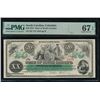 Image 1 : 1872 $20 Columbia SC Obsolete PMG 67EPQ