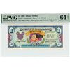 1993 $1 Mickey 65th Anniversary Disney Dollar PMG 64EPQ