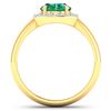 Image 4 : 14KT Yellow Gold 1.53ct Zambian Emerald and Diamond Ring