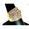 Image 2 : Gorgeous 14 Kt Gold Plate 5.75 Cttw. Lab Simulated Diamond Ring