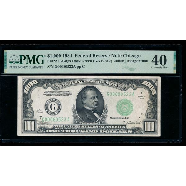 1934 $1000 Chicago FRN PMG 40