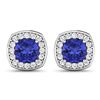 14KT White Gold 1.64ctw Tanzanite and Diamond Earrings