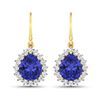 14KT Yellow Gold 2.88ctw Tanzanite and Diamond Earrings