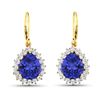 Image 2 : 14KT Yellow Gold 2.88ctw Tanzanite and Diamond Earrings
