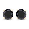 14KT Yellow Gold 4.30ctw Black Diamond Earrings