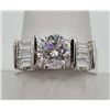 Mens Sparkling 2.75 Ct VVs1 White Fire Moissanite Ring