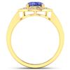 Image 4 : 14KT Yellow Gold 1.41ctw Tanzanite and Diamond Ring
