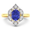 Image 3 : 14KT Yellow Gold 1.09ctw Tanzanite and Diamond Ring
