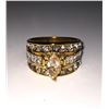 14KT Gold Plated Marquis Cut Lab Simulated Diamond Ring