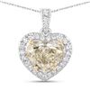 Image 1 : 18KT White Gold 4.51ct IGI Cert Light Yellow Diamond Pendant