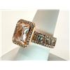 Image 8 : Sparkling 5 Ct Radiant Cut Lab Simulated Light Pink Diamond Ring