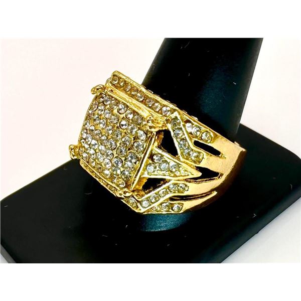 14 Kt Yellow Gold Plate 7.75 Cttw. Lab Simulated Diamond Ring