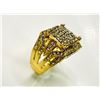 Image 8 : 14 Kt Yellow Gold Plate 7.75 Cttw. Lab Simulated Diamond Ring
