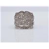 Men's 14 Kt White Gold Plate 5.75 Cttw. Lab Simulated Diamond Ring.