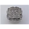 Image 5 : Men's 14 Kt White Gold Plate 5.75 Cttw. Lab Simulated Diamond Ring.