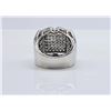 Image 8 : Men's 14 Kt White Gold Plate 5.75 Cttw. Lab Simulated Diamond Ring.