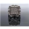 Image 9 : Men's 14 Kt White Gold Plate 5.75 Cttw. Lab Simulated Diamond Ring.