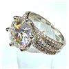 Image 3 : 14 K White Gold Plate 5 Ct VVS1 Simulated  Diamond Ring