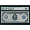 1914 $10 New York FRN PMG 66EPQ