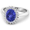 Image 3 : 14KT White Gold 1.09ct Tanzanite and Diamond Ring