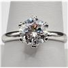Ladies 14 K White Sparkling 5 Ct White Simulated Lab Diamond Ring