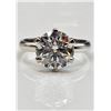 Image 6 : Ladies 14 K White Sparkling 5 Ct White Simulated Lab Diamond Ring