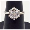 Image 8 : Ladies 14 K White Sparkling 5 Ct White Simulated Lab Diamond Ring
