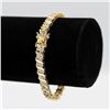 Image 3 : Sparkling 14 Kt Gold Plated Tennis Bracelet