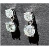Sparkling 3.25cttw White E-F Fire Moissanite Drop Earrings