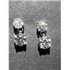 Image 2 : Sparkling 3.25cttw White E-F Fire Moissanite Drop Earrings
