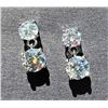 Image 3 : Sparkling 3.25cttw White E-F Fire Moissanite Drop Earrings