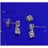 Image 5 : Sparkling 3.25cttw White E-F Fire Moissanite Drop Earrings