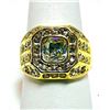 Image 2 : Men's 14 Kt Yellow Gold Plate 4.65 Cttw Lab Simulated Diamond Ring