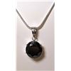 Huge Rare 19.5 Ct Lab Simulated Black Diamond 14 K Gold Plate Pendant