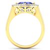 Image 4 : 14KT Yellow Gold 1.99ctw Tanzanite and Diamond Ring