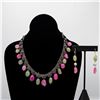 Image 2 : Certified Multi Color Onyx Necklace Earring Set