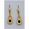 Image 10 : 18 K Gold Plate Lab Simulated Black Diamond Jewelry Set