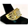Image 5 : 14 Kt Yellow Gold Plate 7.75 Cttw. Lab Simulated Diamond Ring
