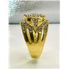 Image 9 : 14 Kt Yellow Gold Plate 7.75 Cttw. Lab Simulated Diamond Ring