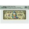 2005 $5 Donald Duck Disney Dollar PMG 64EPQ