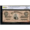 1864 $50 T-66 Confederate PCGS 62