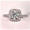 14 Kt White Gold Plate 2.75 Ct White Lab Simulated Diamond  Ring