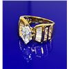 Image 2 : Stunning 14 Kt Gold Plated Simulated Diamond Ring