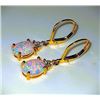 Image 2 : Dazzling 4 Cttw Welo Color Play Lab Simulated Opal Earrings