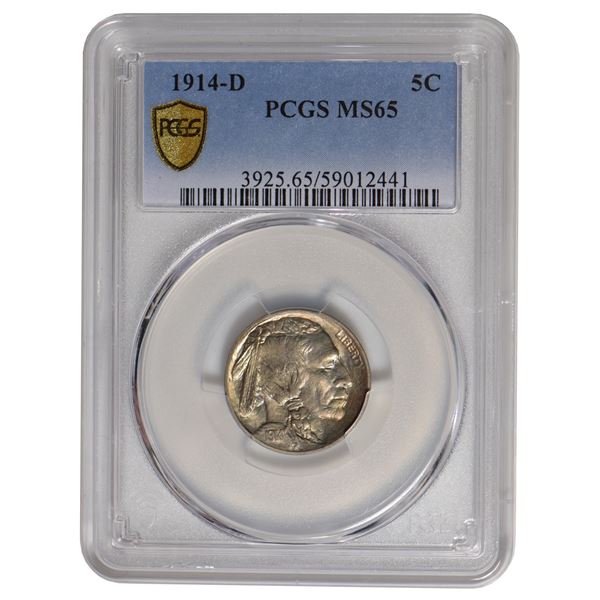 1914-D Buffalo Nickel PCGS MS65