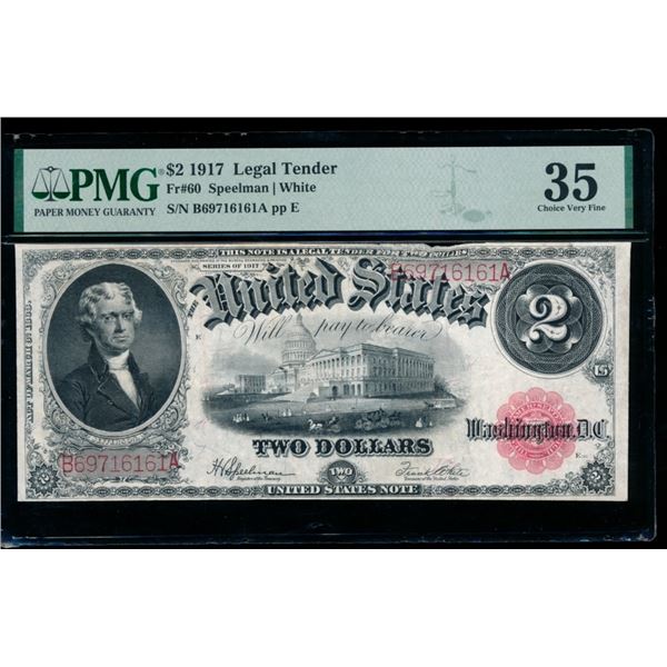 1917 $2 Legal Tender Note PMG 35