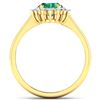 Image 4 : 14KT Yellow Gold 1.53ct Zambian Emerald and Diamond Ring