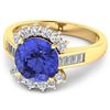 Image 2 : 14KT Yellow Gold 2.57ct Tanzanite and Diamond Ring