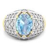 Image 3 : 14KT Yellow Gold 1.9ctw Aquamarine and Diamond Ring