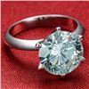 Image 3 : Sparkling 3.5 Ct Ice Blue Fire Moissanite Ring